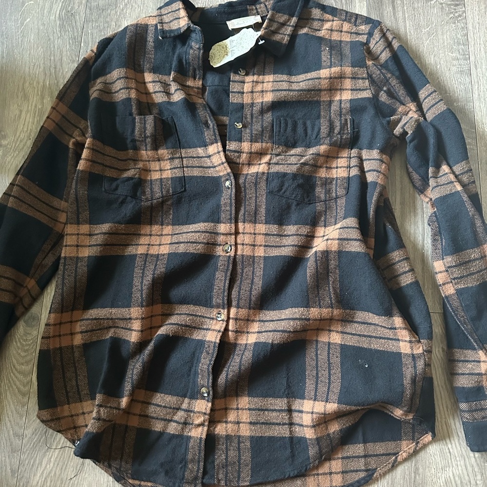 Altard state black & brown flannel size L